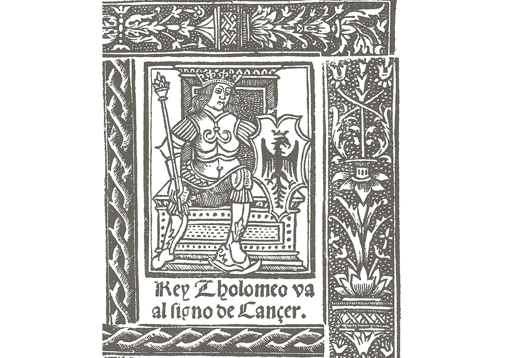Libro juego suertes-Spirito-Gualteri-Joffre-Incunables Libros Antiguos-libro facsimil-Vicent Garcia Editores-3 Ptolomeo Cancer.